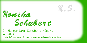monika schubert business card
